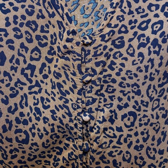 Leopard tie front top - Picture 2 of 4